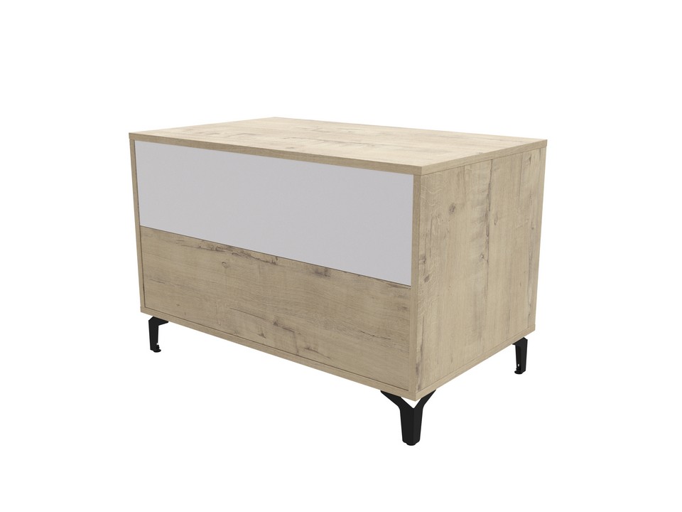 Тумба York (ЛДСП Бунратти/Белый Жемчуг) 83x50