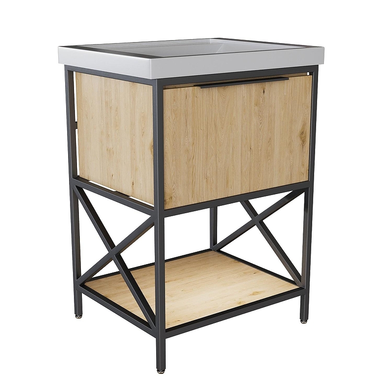 Тумба под раковину Mixline Бруклин 60 548234 цвет Дуб бунратти